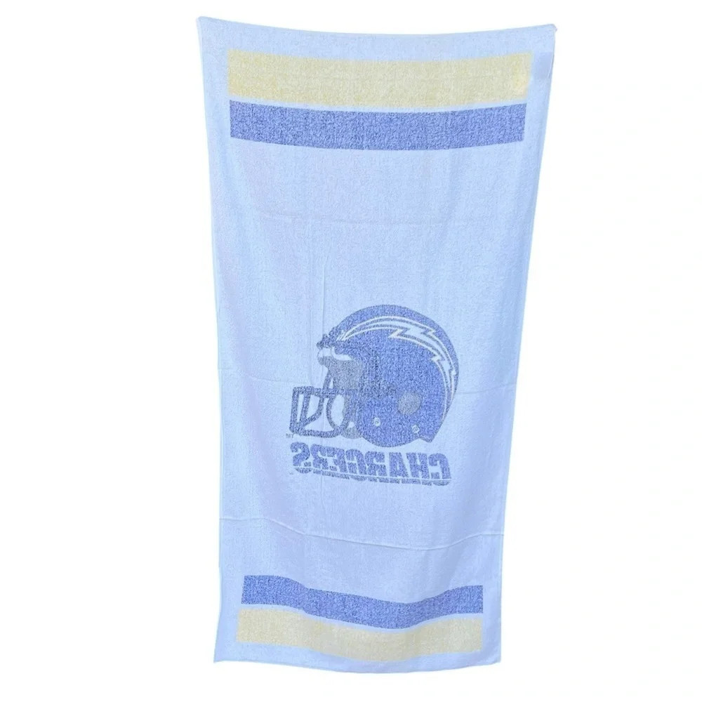 VTG NOS San Diego Chargers NFL Football Beach Towel Bolt Helmet 90s 30x60 Brazil